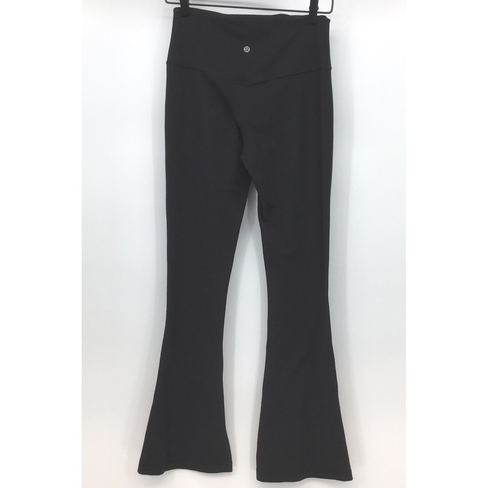 Lululemon Groove Super High-Rise Flared Pant Black Nulu Yoga Pants Size 8 - Picture 2 of 11